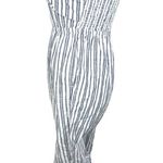 Aerie  Strapless Striped Jumpsuit White Blue Size Small Photo 3
