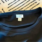J.Crew Black Sweatshirt with Plaid Ruffle Accents Large Photo 3