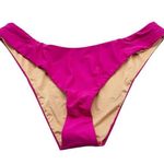 J.Crew NWT  Barbie Pink Curved Waist Bikini Bottom Size Large Photo 0