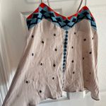 THML Women's M Beige Embroidered Boho Camisole Tank Top Boho Chic Photo 2