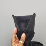 Madison Marcus  Black Silk & Lace Button Down Top Leather Trim XS Photo 6