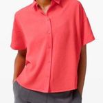 Lululemon Full Day Ahead Short Sleeve Shirt Carnation Red Photo 0