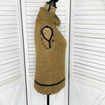 Jones New York Sleeveless Nylon Knit Turtleneck Sweater Tan Medium Photo 2