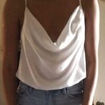 White Cowl Neck Bodysuit Photo 0