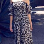 MISA Los Angeles Revolve Misa Diya Midi Maxi Dress Tonal Abstract XS NWT Ruffles Off Shoulder Photo 0