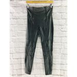 Spanx  Faux Leather Moto Hip Zip Black Leggings Medium High Waist Sexy Photo 4