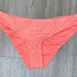 BECCA by Rebecca virtue  Women's Coral Shirred Hipster Bikini Swim Bottoms sz M Photo 0