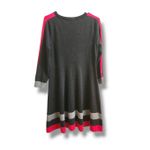 Vince Camuto Womens Soft Striped Long Sleeve Pullover Sweater Dress sz M Preppy Photo 2