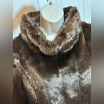 Banana Republic NWT Luxury Brown Faux Fur Soft Designer Pullover Sweater Jacket Photo 5