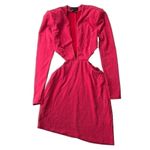 Michael Costello  Beautrix Cut Out Long Sleeve Mini Dress in Red Size XS Photo 3