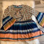 Olive Hill ‘Zoe’ peasant top bell sleeves M Size M Photo 7