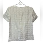 J.Crew  Women's White Textured Short Sleeve Top Photo 1