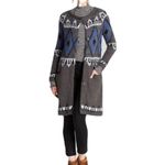 Free People  Frosted Fair Isle Mohair Long Cardigan Shacket Sweater Size M Photo 2