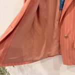 J.ING Jing Brick Stripe Blazer Suit Jacket Size Small NWT Orange Photo 3
