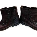 Frye  Women's Phillip Military Zip Boot Dark Brown Leather Size 37 Photo 5