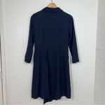 Alaroo Navy Blue Faux Wrap Collared Shirt Dress Photo 7