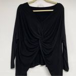1. State  Black Long Sleeve Twist Back Shark Bite Hem Sweater Womens XXS Photo 6