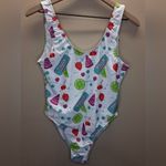 NWOT TRULY White Fruit Print One Piece Swimsuit Size L Photo 6