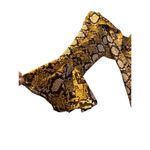 Boohoo Snakeskin Print Ruffle Mini Dress Long Sleeve Bold Party Fashion Look Photo 10