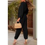 PRETTYGARDEN  Jumpsuit V Neck Long Sleeve Pockets Size Small NWT Photo 2