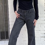 Levi's Lee Y2k dark gray low rise wide leg jean trouser Photo 0