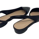 Club Monaco Sz 37 1/2 Women's Black Leather Slingback Pointed Toe Flat Shoes Photo 8