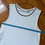 Athleta  On the Town Cream with Black Trim Ribbed Knit Sweater Tunic Top Size M Photo 14