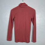 Lululemon Women 8 Pink Copper Clay Yin Vibes Turtleneck Shirt Ribbed Stretch Photo 3