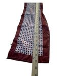 Vintage leaf print crepe scarf acetate Japan 46” X 7.5”. Brown Photo 2