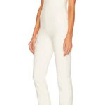 Michael Costello White One Shoulder Jumpsuit XS Lace-up Bustier Cutout $258 NEW Photo 2