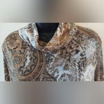 Cocomo Petite XL BROWN MULTICOLOR 3/4 SLEEVE BLOUSE, NECK ACCENTS… Size undefined Photo 2