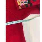 KOOS of Course! Red Open Cardigan Applique Sweater Silk Wool Sz 1X Asian Kimono Photo 7