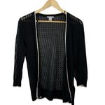 H&M Patterned Knit V-Neck Cardigan Black Size S Photo 0