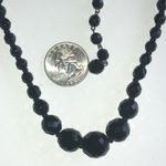 M. West Germany Elegant Black Glass Beaded Choker Necklace Photo 2