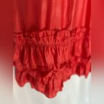 Source Unknown El Expensive Red Ruffle Hem Slip Dress/ Flowy Summer Dress (1095) Photo 5