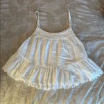 Aerie White Textured Sleeveless Top Photo 0