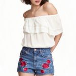 H&M LOVES COACHELLA Embroidered Shorts | Size 10 Photo 0