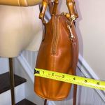 Gucci  Bamboo Handle & Burned Orange Leather Dome Shaped Top Zipper Crossbody Bag Photo 7