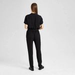 Theory NWT  Women's Black Cargo Shirt Silk Jumpsuit Romper Size 4 Photo 3
