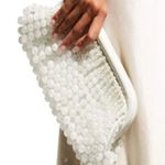 Cult Gaia NWOT White Beaded Clutch Photo 1