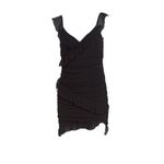 Majorelle Ruffle Bandit Mini Dress In Black Photo 1