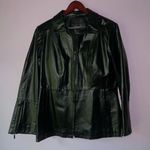 Jerry Lewis L Black Leather Jacket Zipper Collar Size L Photo 0