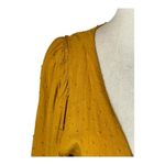 Auguste The Label Shirt Women 4 Yellow Ocher Swiss Dot Frida Wrapped Blouse Photo 3