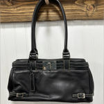 American Living  Black Shoulder Bag with Silver Buckle Accents Photo 0