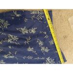 L.L.Bean Vintage 1980s  Linen Floral Wrap Skirt Blue Floral Pattern Size 6 Photo 10