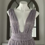 Sabina Musayev Alpha Pleated Knit Layered Maxi Dress, Lilac/Purple Size XL NEW Photo 9