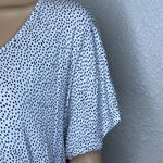 Jaclyn Smith Short Sleeve Spotted Blouse Black and White Size XL Photo 4