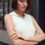 John Galt Mint Polo Sweater Vest Tank Photo 0