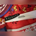 Talbots  Paisley Scarf Abstract All-Over Print Modal Colorful Travel Office NWT Photo 2