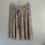 Alfred Dunner Beige and Blue Pleated Skirt with‎ Bow Photo 3